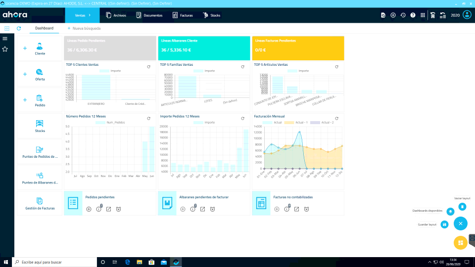 DashBoard Ventas