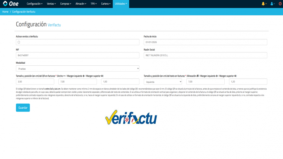 Ahora One VeriFactu